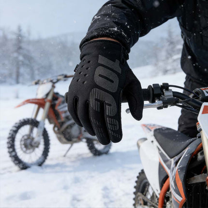 Cold Winter Warm Motocross Enduro Bike Gloves 100% New Black - Perfect Gift