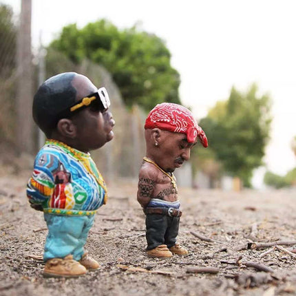 10cm Resin Small Pop-Rapper Star Tupac Figure Cool Hip Hop Guy Desktop Statue