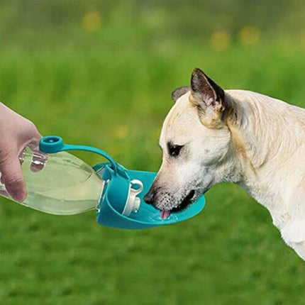 580mL Puppy Dog Cat Pet Water Bottle Cup Drinking Outdoor Travel Portable Feeder