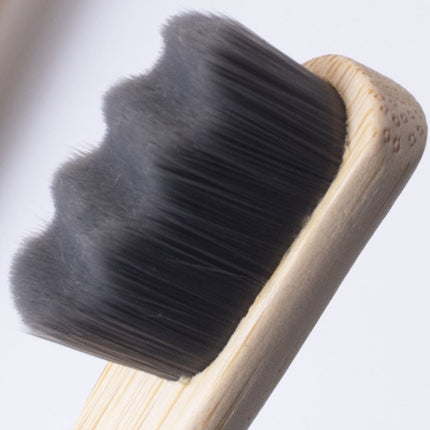 Eco-Friendly Grey Bamboo Toothbrush 4 Pack Extra Dense Soft Bristles