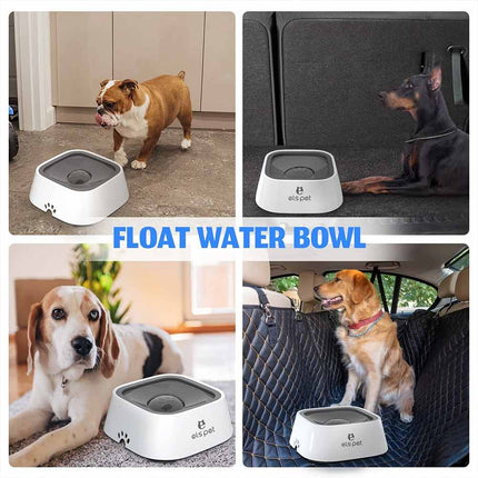 1.5L Non Spill Slow Feeder Pet Water Bowl with Filter, Leakproof Automatic Filtered Dog Drinking Bowl