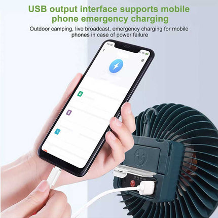 Portable Solar 1200mAh Outdoor Camping Fan LED Light Tent Lantern USB Rechargeable W/ Hook