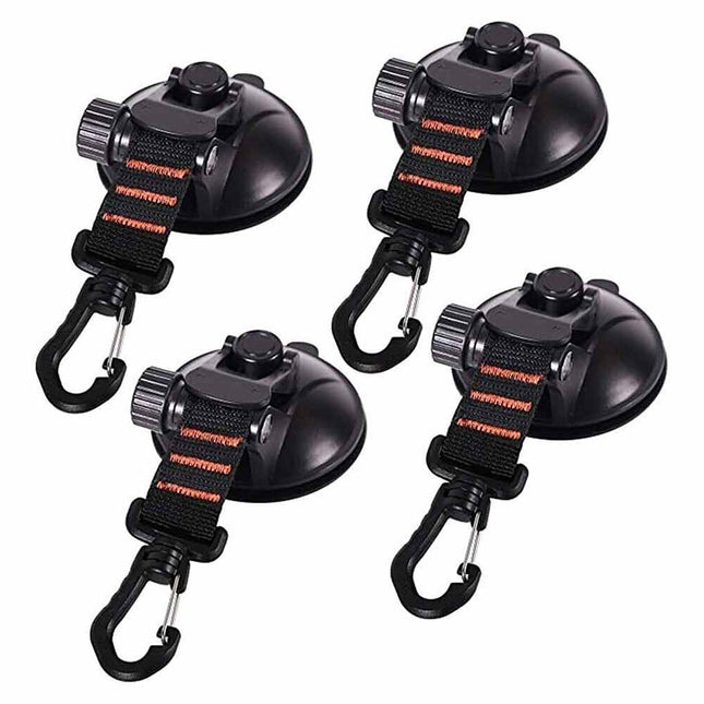 4pcs Suction Cup Anchor Securing Hook Tie Down Camping Tarp as Car Side Awning