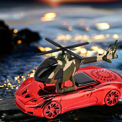 Solar-Powered Rotating Helicopter Car Air Freshener Ornament