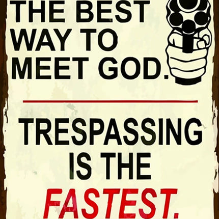 "Prayer Is The Best Way To Meet God" Aluminium Metal Sign - 30×20cm (For Wall, Office & Garage)