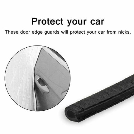 5M U-Shaped Black Rubber Car Door & Boot Edge Protector Strip – Trim Guard Seal