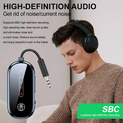 Airplane Wireless Bluetooth Transmitter Audio Adapter for AirPods & Headphones