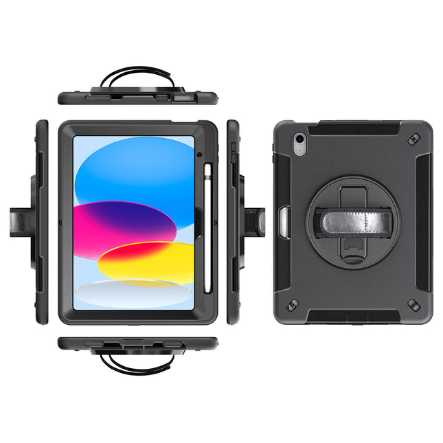 Rugged Shockproof Outdoor Case for 2025 iPad Air 11 M3 Built-in Pencil Slot