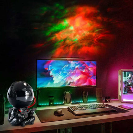 Astronaut Guitar Starry Projector Galaxy Night Light Lamp Space Nebula Star w/Remote
