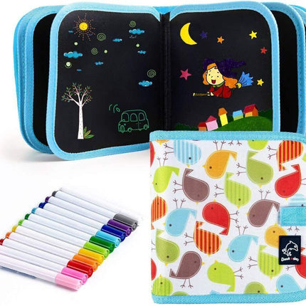 Kids Magic Drawing Painting Book Children DIY Coloring Board With Water Chalk