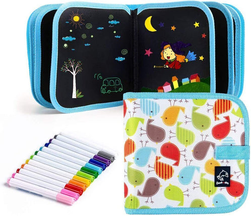 Kids Magic Drawing Painting Book Children DIY Coloring Board With Water Chalk