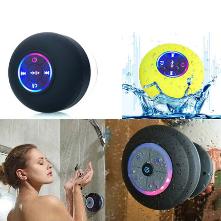 Waterproof Portable LED Wireless Bluetooth Speaker for Shower Bathroom Subwoofer