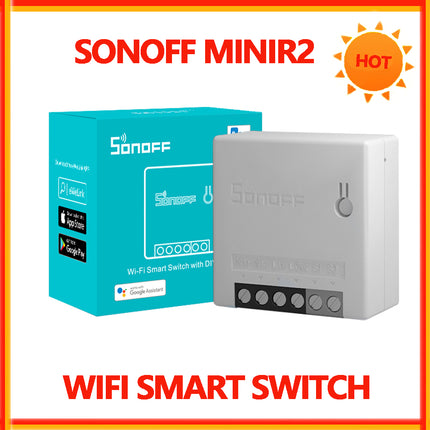 Sonoff Mini R2 Wifi Smart Switch 2 Way Modules eWeLink APP DIY Work with Alexa