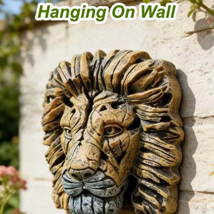 Resin Lion Head Sculpture, Modern Home Decor, Tabletop Ornament & Gift