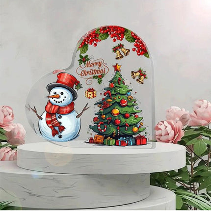 Christmas Ornament Heart Shaped Acrylic Gift Ornaments Furniture for display
