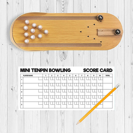 Mini Tabletop Tenpin Bowling Game, Portable Desktop Bowling Set for Family Classic Novelty Gift