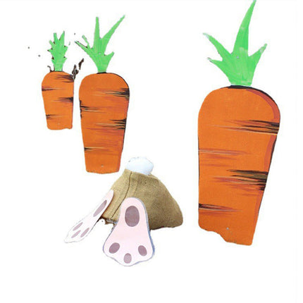 Easter Garden Decoration Set Rabbit Carrot Yard Sign Cute Outdoor Lawn Ornament