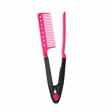 5X Hair Hairdressing Folding Salon V Comb Styling Straightening Brush Straightener