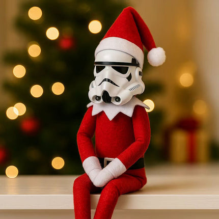 Festive Christmas Ornament Holiday Decor Stormtrooper Resin & Felt Elf Doll