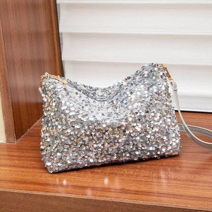 Ladies' banquet, wedding, party dual-use crossbody bag, shining multi-purpose hand-held crossbody bag