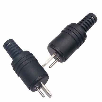 2 Pin DIN Hi-Fi Speaker Plug & Jack Set, Solder-Free 6.4mm Cable Hole Male Female Audio Connector