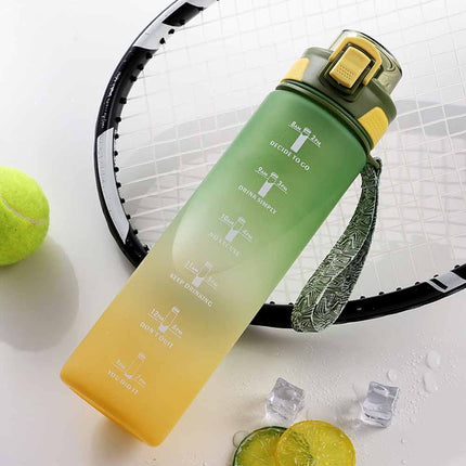 Sports 0.8/1L Water Bottle Gym Drinking Leakproof Bottle With Straw BPA-Free