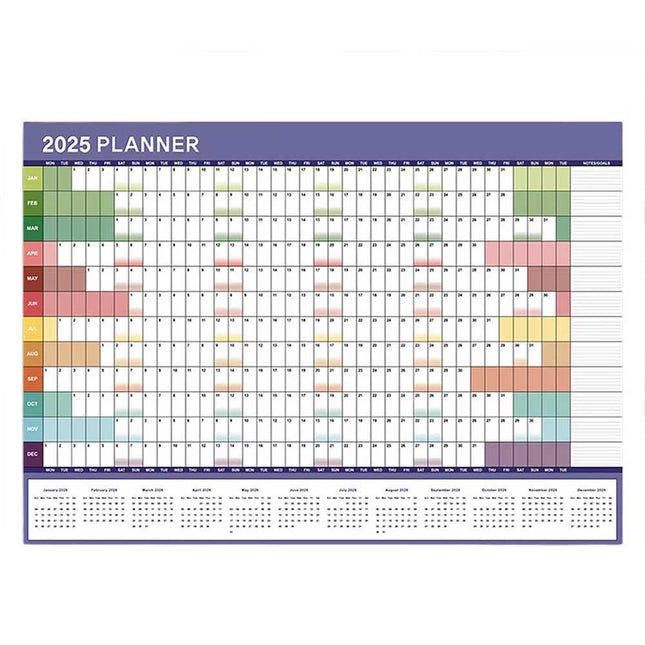 2025 Full Year Wall Planner Calendar Home Office Work Daily Calendar Wall Decor