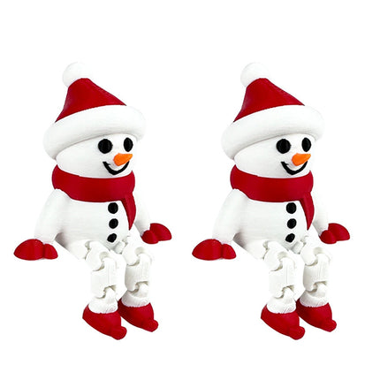 2PCS Printed Christmas Snowman Decoration – Flexible Festive Tabletop Decor, Ideal Xmas Gift for Festive Home Styling