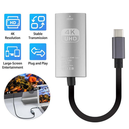 USB 3.1 Type-C to 4K 60Hz HDMI Adapter Converter Cable for Laptop Tablet TV