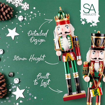 Traditional Wooden Christmas Nutcracker Figurine – Festive Xmas Decor