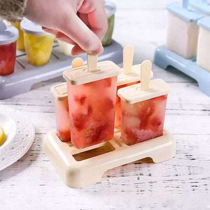 9 Cell Frozen Ice Cream Diy Pop Mold Popsicle Maker Lolly Mould Tray Pan