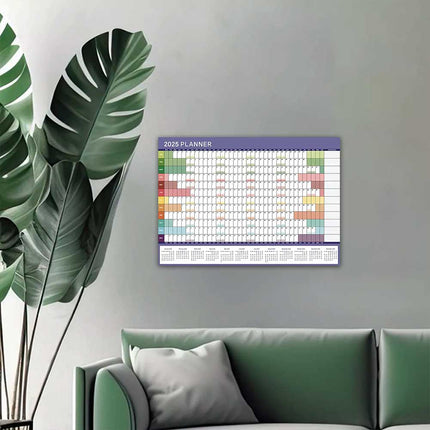 2025 Full Year Wall Planner Calendar Home Office Work Daily Calendar Wall Decor