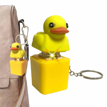 Duckys Quacking Fidgety Toys Ducky Hat Keychains Stress Relievers Squeaking