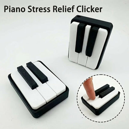 3D Printed Piano Keyboard Fidget Clicker Keychain, Novelty Stress Relief Toy