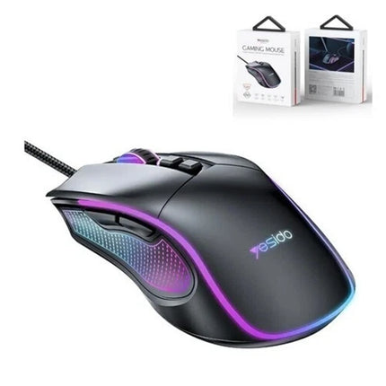 Wired RGB Gaming Mouse, 7200 DPI Optical Sensor, 6 Programmable Buttons, for PC & Laptop