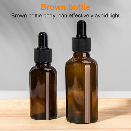 5-100ML Amber Glass Liquid Dropper Reagent Eye Pipette Essential Oils Bottle AU