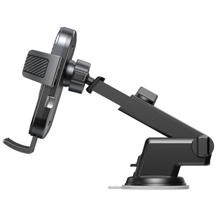 360° Rotating Auto-Clamp Phone Holder with 6.5cm Extendable Arm, Universal Compatibility