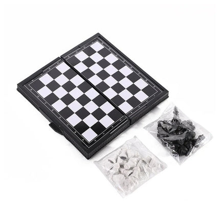Mini Portable Magnetic Chess Set, Foldable Travel Chess Board Game for Pocket Size