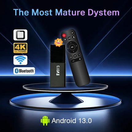 4K Smart TV Stick Android 13 ATV OS Set Top Box 2.4G/5G WiFi Bluetooth 4.0 Media Player