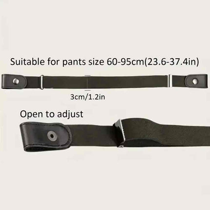 Traceless Invisible Elastic Belt - No Buckle Stretch Waist Belt for Men & Women Jeans Pants