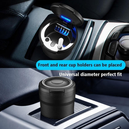 Auto Car Ashtray Cigarette Cup Ash Holder LED Lid Self Extinguishing Ash Tray