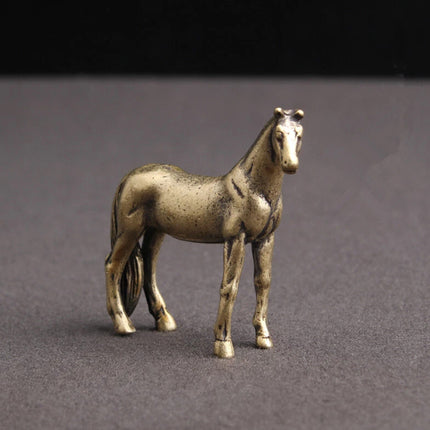 Mini Horse Statue – Year of Horse Figurine for Home Desktop Decor & Tea Pet
