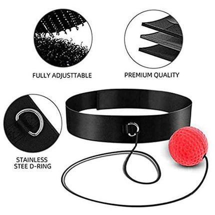 2 Pcs Boxing Reflex Balls with Adjustable String Improve Hand Eye Coordination Reaction Speed Training Gear