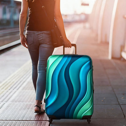 Colorful Elastic Luggage Protective Cover Fit 25-28 Inch Travel Trolley Suitcase