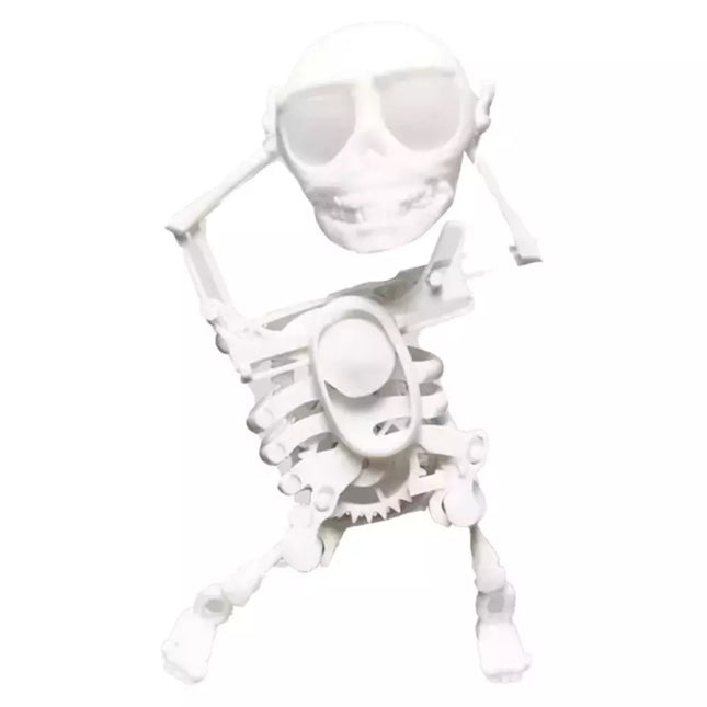 3D Dancing Skeleton Toy Clockwork Spring Self-moving Skull Swinging Bobblehead