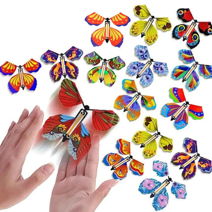 30Pcs Mixed Nature Design Wind-Up Butterflies - Magic Flying Prank Toy, Ideal Insert for Greeting Cards & Surprise Gifts