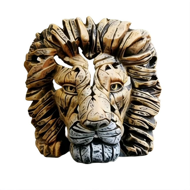 Resin Lion Head Sculpture, Modern Home Decor, Tabletop Ornament & Gift