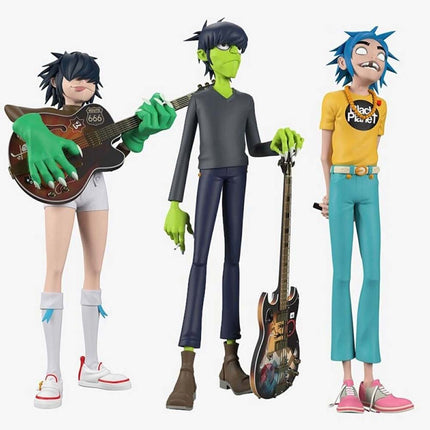 Virtual Band Character Resin Collectible Figure, Hand-Painted Statue with Signature Instrument, Premium Display Piece for Fans