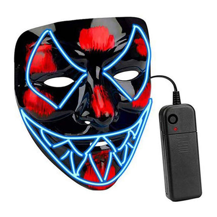 Halloween LED Purge Mask Glow in Dark Light up Costume Scary Rave Cosplay Mask