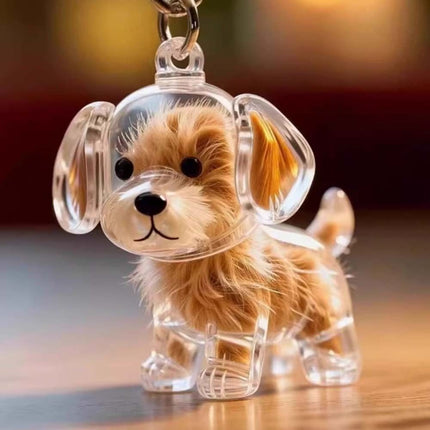 3pcs Dog Hair Storage Box Keychain Hanging Puppy Pet Hair Pendants Keyring DIY